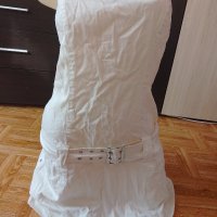 Бяла рокличка с коланче, снимка 2 - Рокли - 42909803