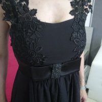 Елегантна черна рокля, снимка 1 - Рокли - 36718066