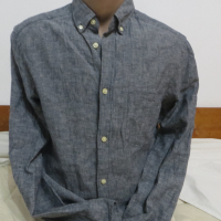 Мъжка риза с дълъг ръкав от лен  H&M L.O.G.G., снимка 1 - Ризи - 34605446