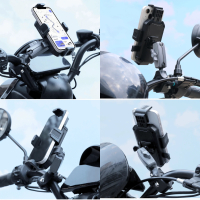 Универсална стойка за телефон, държач 360 градуса - Мото, Вело, Скутер, снимка 5 - Аксесоари за велосипеди - 44746985