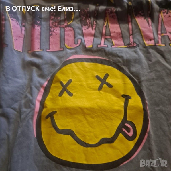 Оригинална лицензна винтидж тениска на Nirvana гръндж Нирвана, снимка 1