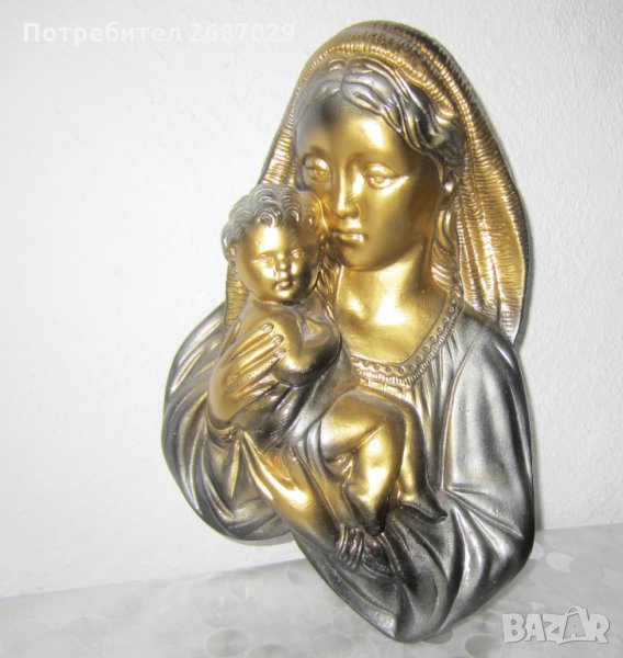  Красиво голямо пано за стена Света Богородица, майка с дете религия, снимка 1