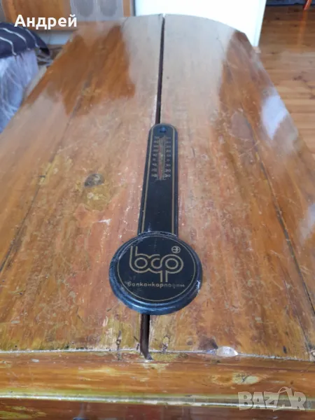 Стар сувенирен термометър Балканкарподем, снимка 1