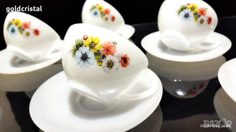 френски аркопал големи чаши за чай кафе , снимка 1