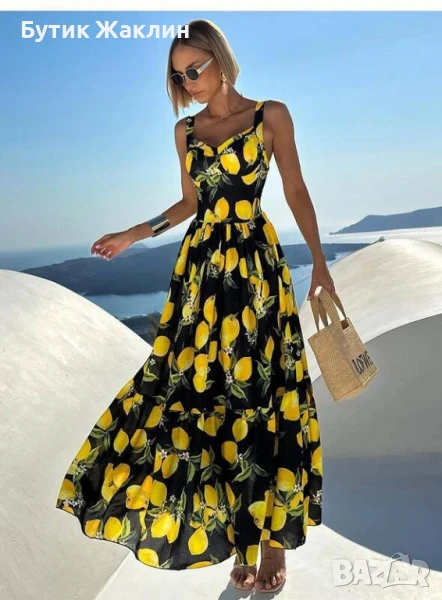 🍋Дамска рокля с лимони🍋, снимка 1
