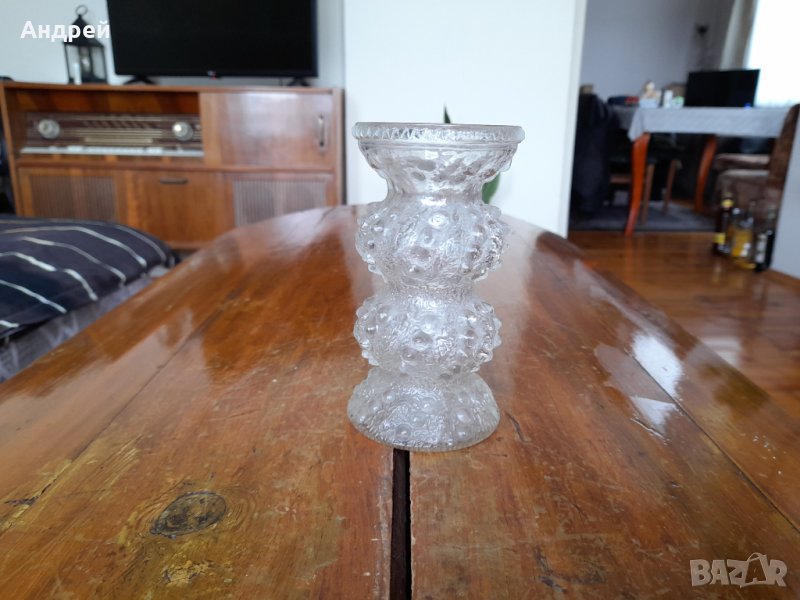 Стара стъклена ваза #10, снимка 1