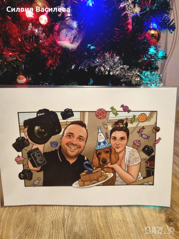 Карикатури по снимка, перфектният подарък за Коледа или друг празник - индивидуално изготвяне, снимка 1