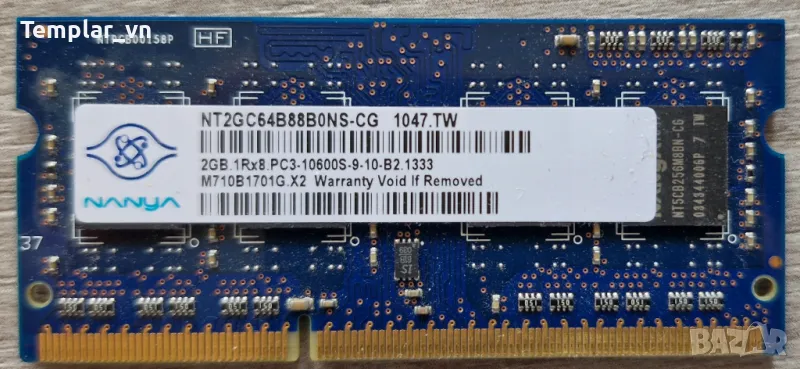 Nanya 2 gb DDR3 SODIMM laptop memory, снимка 1