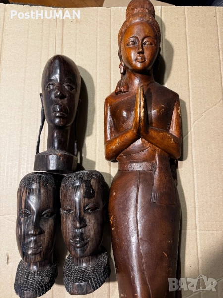 Африкански глави  - дърво, снимка 1