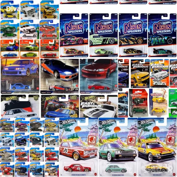  % ПРОМОЦИЯ % Hot Wheels Matchbox колички Honda Nissan Mitsubishi и др., снимка 1