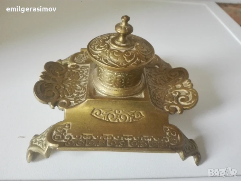 Бронзови кани и мастилница., снимка 1