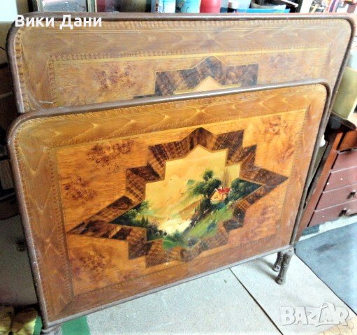 предна и задна ТАБЛИ ръчно рисувани МЕТАЛНО Легло Маркирано, снимка 1