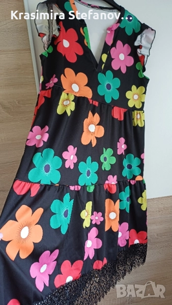 дамска многоцветна рокля, снимка 1