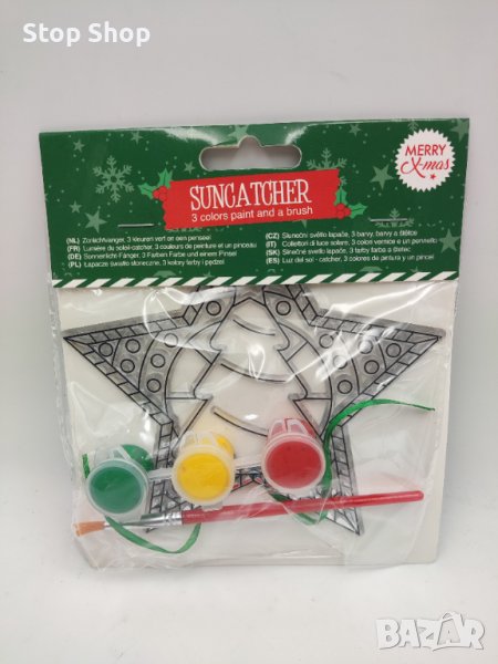 Christmas коледна играчка за боядиване Suncatcher  Размери опаковка 16х13.5 см , снимка 1