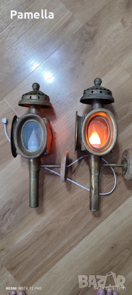 Антични месингови фенери, снимка 1