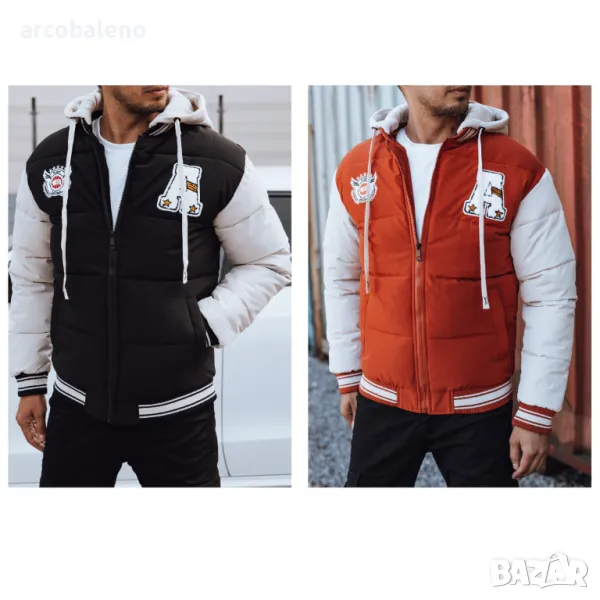 Мъжко зимно яке с качулка, 2цвята , снимка 1