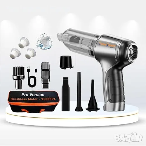 Нова мощна Ръчна акумулаторна прахосмукачка за прах, косми, кола, ъгли, снимка 1