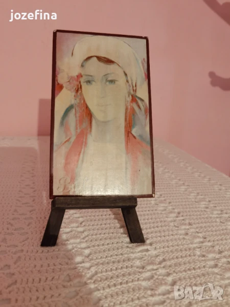 Сувенир картина с дървена поставка, снимка 1