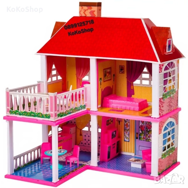 Къща за кукли с обзавеждане-83х25х70 см./къща с кукла, снимка 1
