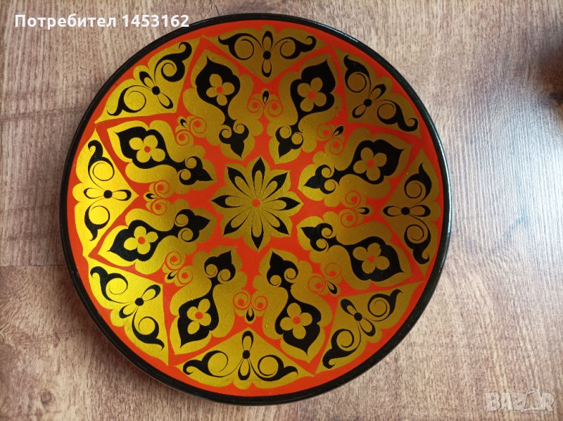 Стара руска декоративна чиния, снимка 1