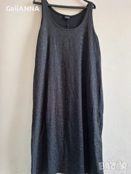 НОВА ЧЕРНА РОКЛЯ СЪС СРЕБРИСТО 2XL, снимка 1