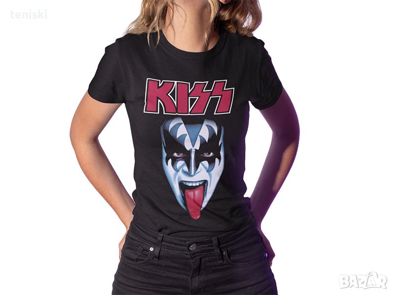 Дамски рок тениски KISS Модели.цветове и размери, снимка 1