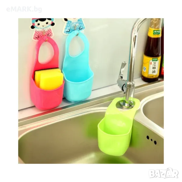 Силиконова чантичка за кухня и баня от термоустойчив материал с джобче, снимка 1