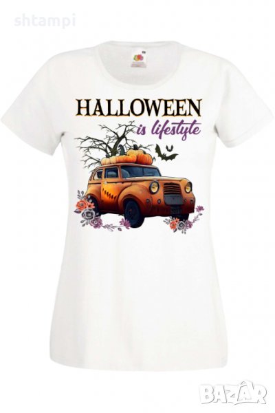 Дамска тениска Halloween is Lifestyle,Halloween,Хелоуин,Празник,Забавление,Изненада,Обичаи,, снимка 1