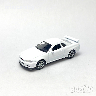 1:64 Метални колички: Nissan Skyline GT-R (R34) - Welly, снимка 1