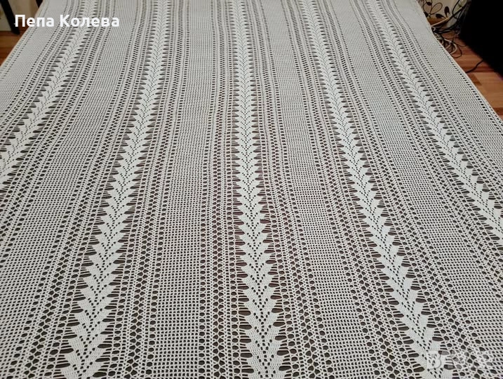 Покривало за спалня - ръчно плетиво на една кука, снимка 1