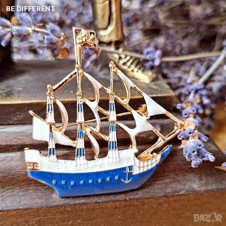брошка кораб, снимка 1
