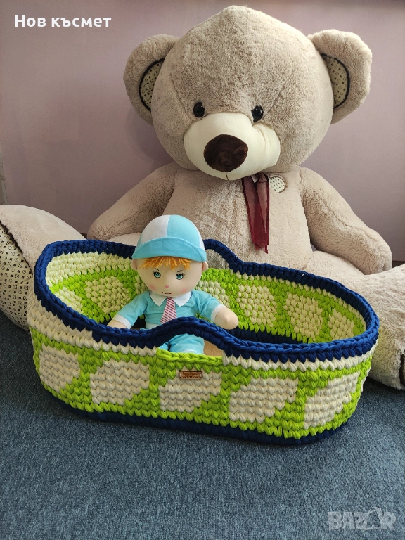 Бебешки кош за спане, легло за новородено, кош на Моисей , снимка 1