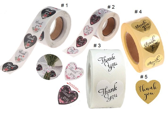 100 бр Thank You сърце сърца малки самозалепващи лепенки стикери за ръчна  изработка за подарък в Други в гр. Ямбол - ID30837645 — Bazar.bg