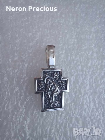 Сребърен кръст, снимка 2 - Колиета, медальони, синджири - 42480855