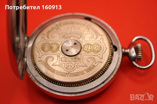 Швейцарски джобен часовник HEBDOMAS 8 Days - Осмодневен., снимка 12 - Колекции - 51450585