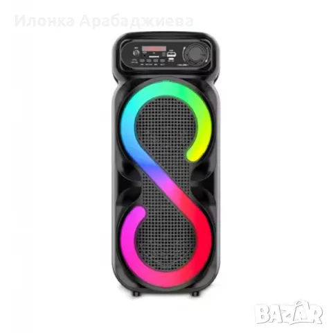 Супер бас караоке тонколона 4" х 2 с микрофон и дистанционно управление 