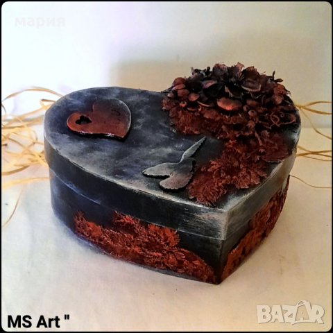 Сърце! Кутия за бижута #mixedmedia!, снимка 4 - Други - 31417506