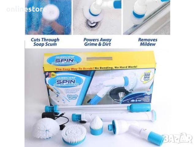 Нова Електрическа Четка за Почистване на Баня Spin SCRUBBER, снимка 2 - Други - 30179765
