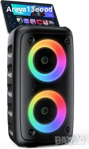 Преносима Bluetooth караоке колонка T-08 с два микрофона