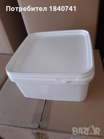 Кутии за 4 кг.сирене прозрачни и бели 5 литра, снимка 4 - Кутии за съхранение - 39582793