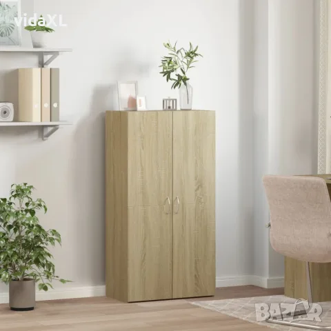vidaXL Шкаф за документи, сонома дъб, 60x32x115 см, инженерно дърво, снимка 3 - Шкафове - 56148198