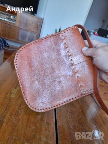 Стара дамска кожена чанта #14, снимка 4 - Антикварни и старинни предмети - 38371534