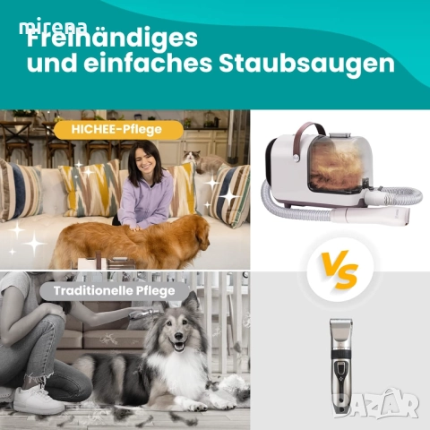 Професионална уред за груминг подстригване прахосмукачка, куче, котка, снимка 5 - Други стоки за животни - 51535646