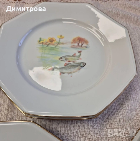 Рибен сервиз, Лимож, снимка 5 - Сервизи - 54227751