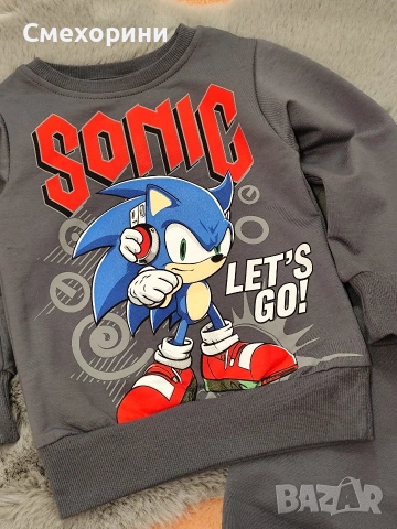 Детски комплект със Соник за момченца от 3г до 8г, снимка 3 - Детски комплекти - 53131801