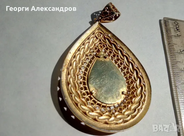 Стар Красив АЖУРЕН ПОЗЛАТЕН ОРИЕНТАЛСКИ МЕДАЛЬОН с ОСМАНСКАТА СУЛТАНСКА ТУГРА, снимка 4 - Антикварни и старинни предмети - 55877692