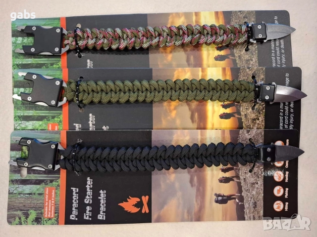 Гривна за оцеляване от паракорд с ножче