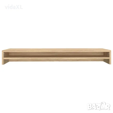 vidaXL Стойка за монитор, дъб сонома, 100x24x13 см, инженерно дърво, снимка 4 - Стойки, 3D очила, аксесоари - 56147734