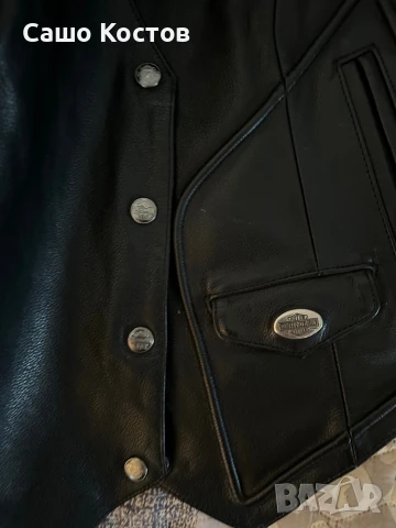 Елек Harley-davidson естествена кожа, снимка 4 - Елеци - 50472127