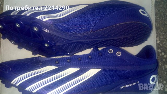 Adidas SprintStar IV Track & Field Navy Blue / White шпайкове 4 шпайкове 44 размер, снимка 5 - Спортна екипировка - 37395759